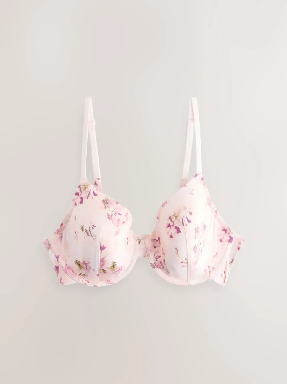 Plum Purple/Floral Print Full Cup A-E Smoothing Ultimate Comfort Bras 2 Pack