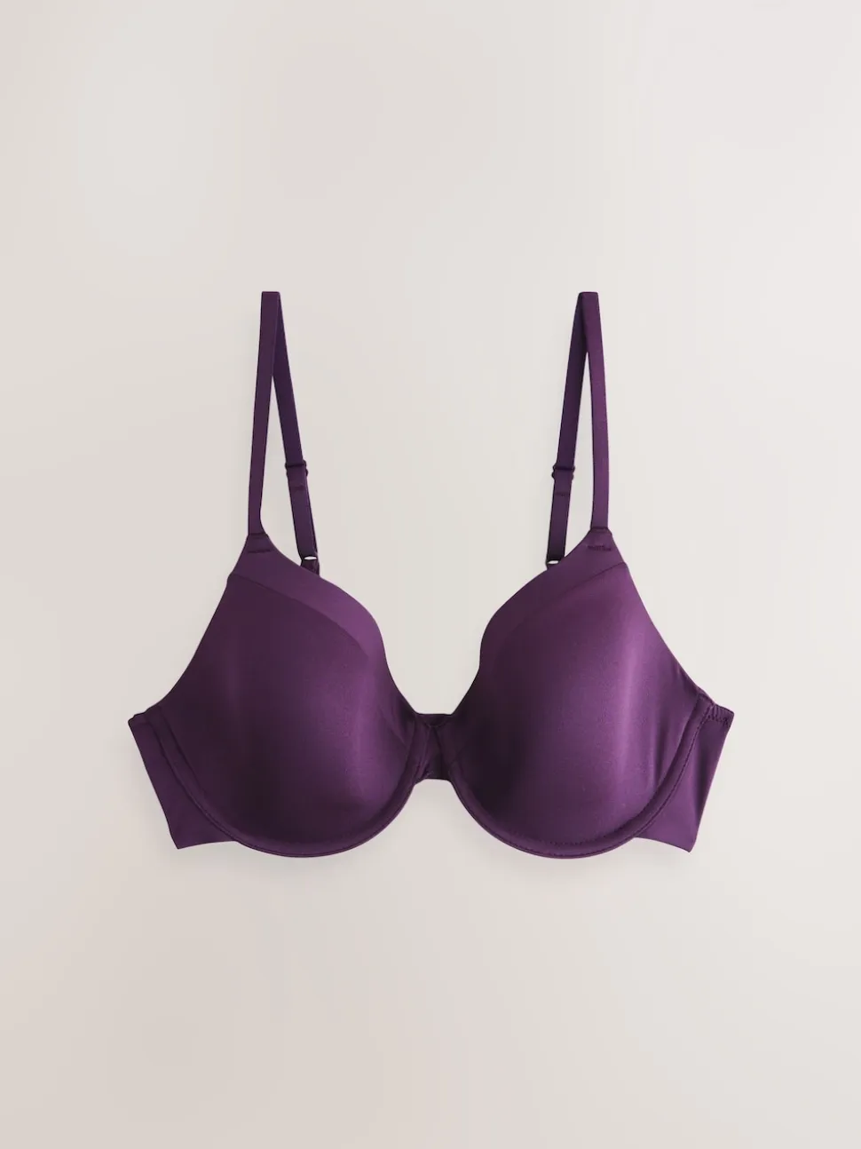 Plum Purple/Floral Print Full Cup A-E Smoothing Ultimate Comfort Bras 2 Pack