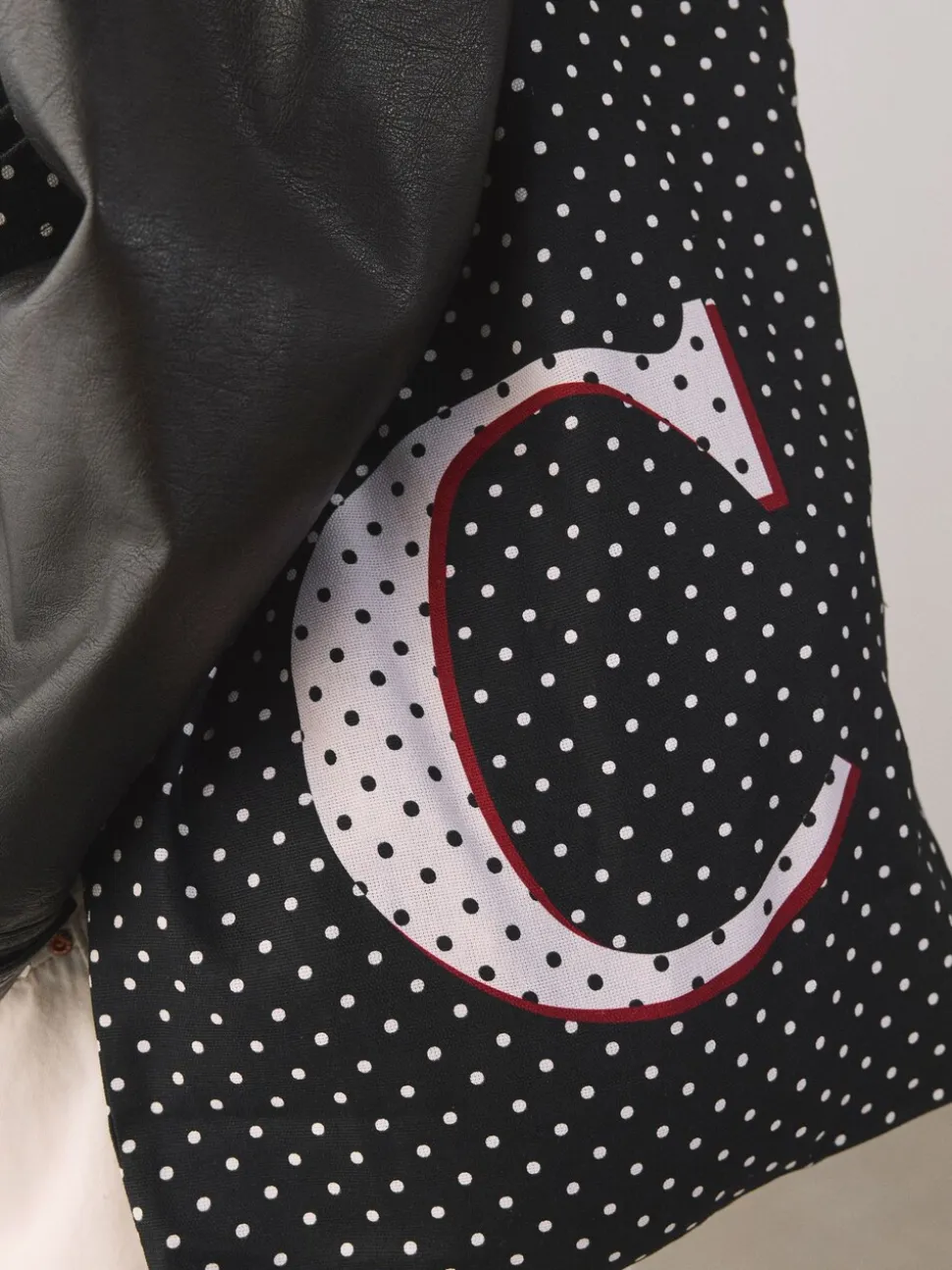 Polka Dot Cotton Shopper Bag