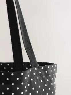 Polka Dot Cotton Shopper Bag