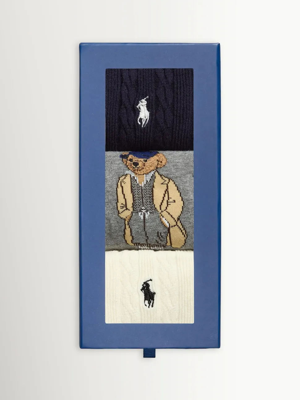 Polo Ralph Lauren Blue Bear Crew Socks 3 Pack