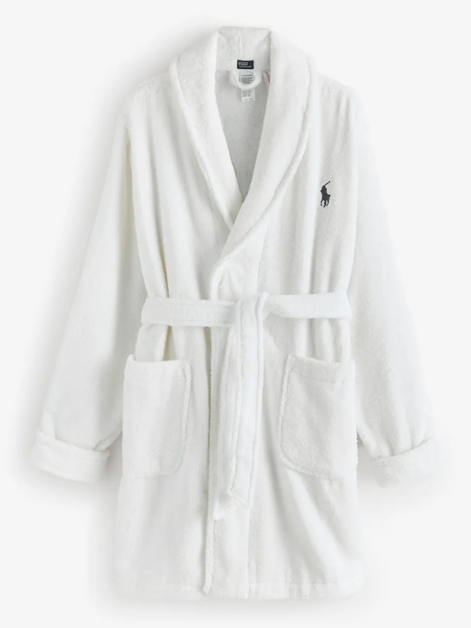 Polo Ralph Lauren White Short Printed Back Bear Robe
