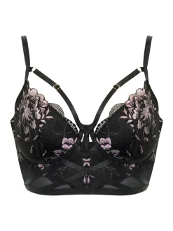 Pour Moi Black After Hours Padded Longline Bra