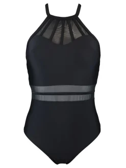 Pour Moi Black Beach Bound High Neck Swimsuit