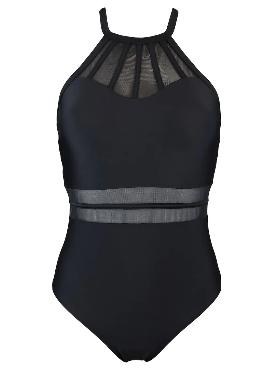 Pour Moi Black Beach Bound High Neck Swimsuit