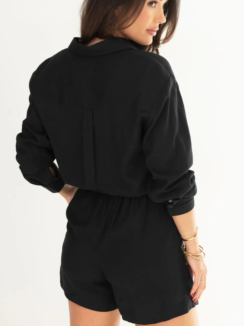 Pour Moi Black Bree High Waist Elasticated Shorts