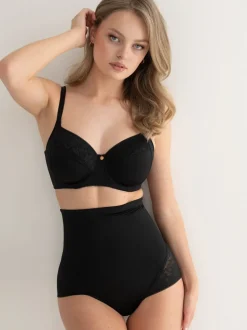 Pour Moi Black Effortless Shapewear Tummy Control High Waist Briefs