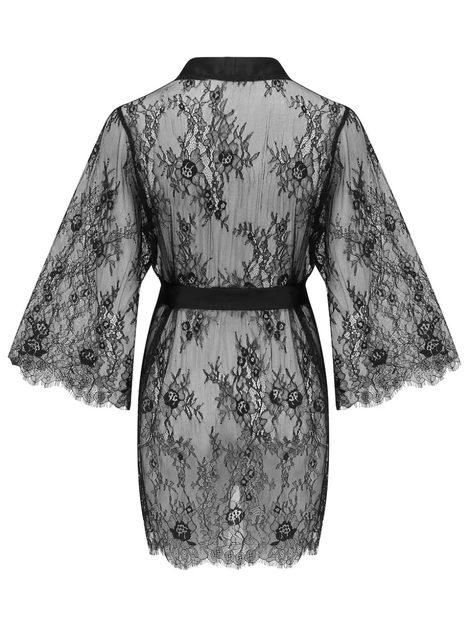 Pour Moi Black For Your Eyes Only Lace Robe