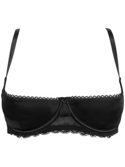 Pour Moi Black For Your Eyes Only Underwired Quarter Cup Bra