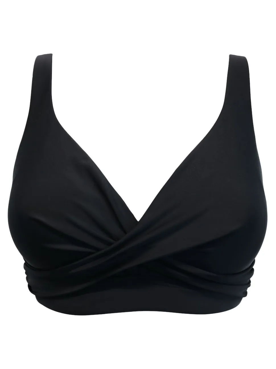 Pour Moi Black Free Spirit Twist Front Non Wired Bikini Top