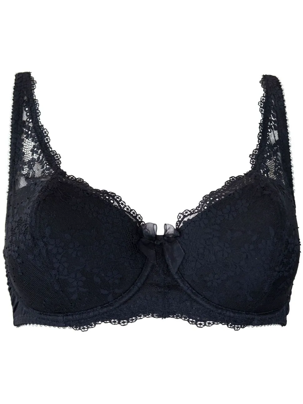 Pour Moi Black Full Cup Flora Underwired Bra