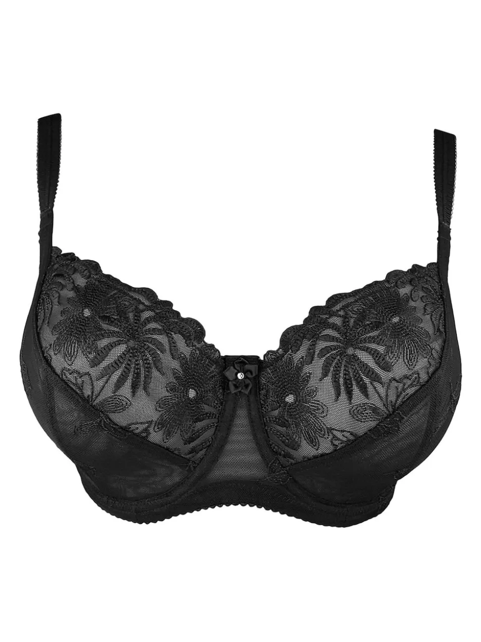Pour Moi Black Full Cup St Tropez Balcony Bra