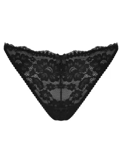 Pour Moi Black G-String Fleur Cheeky V-Shaped Knickers