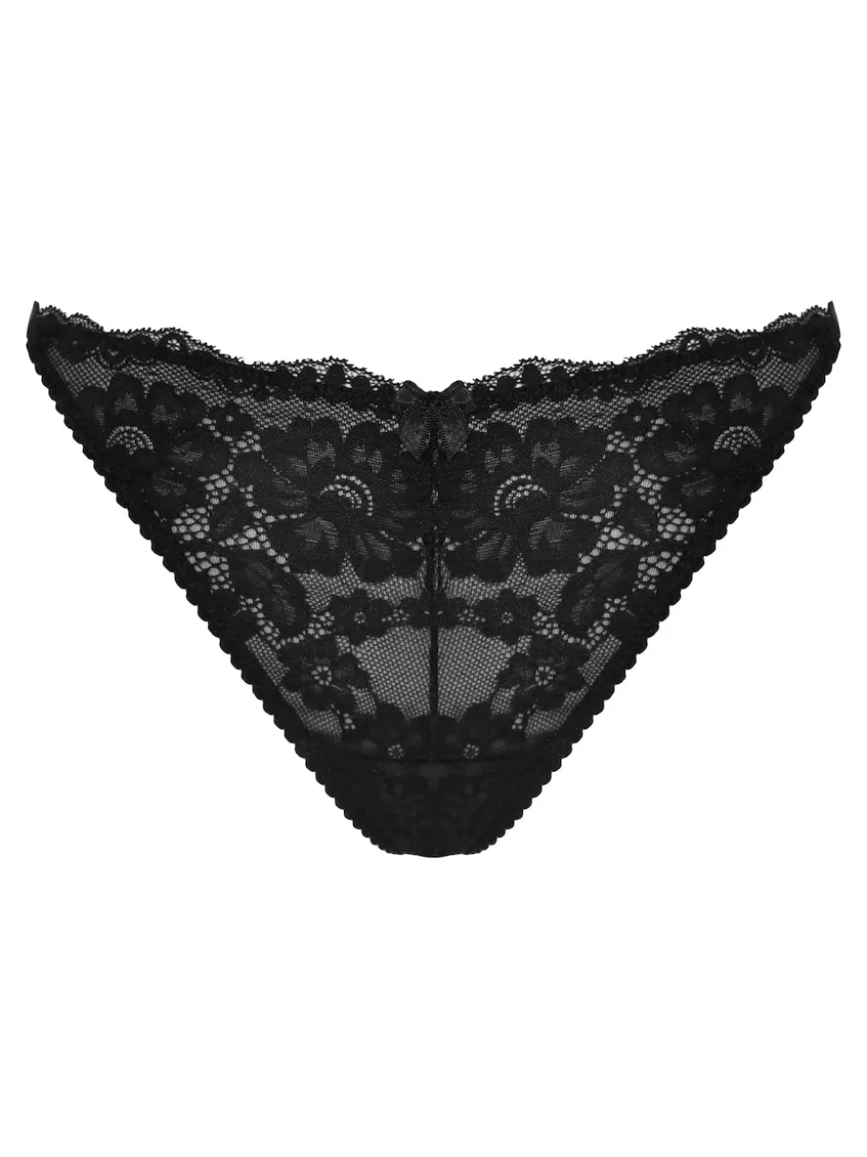 Pour Moi Black G-String Fleur Cheeky V-Shaped Knickers