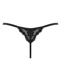 Pour Moi Black G-String Fleur Cheeky V-Shaped Knickers