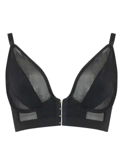 Pour Moi Black India Front Fastening Underwired Bralette