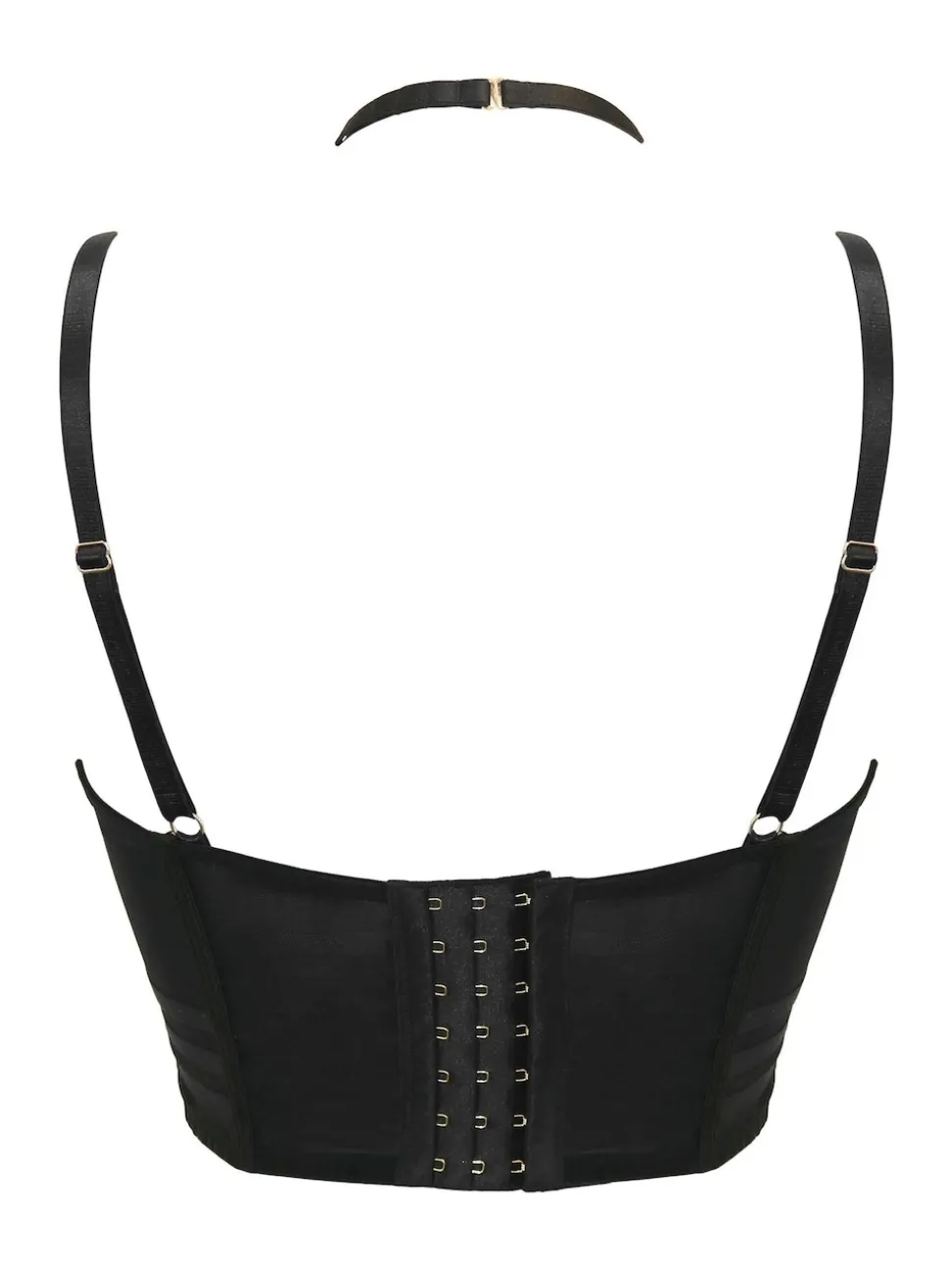 Pour Moi Black India Wild At Heart Double Strap Longline Bra