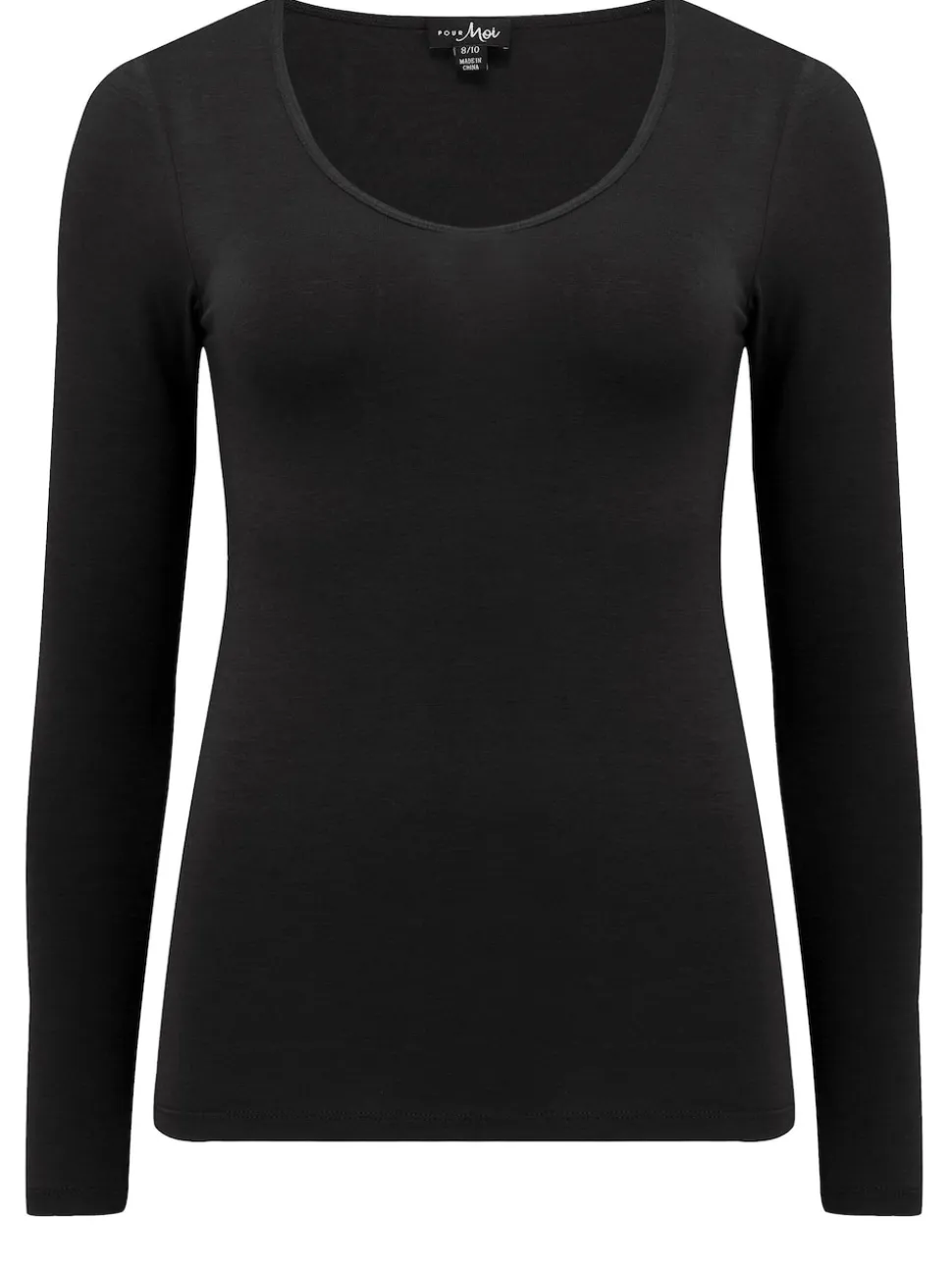 Pour Moi Black Long Sleeve Second Skin Thermal