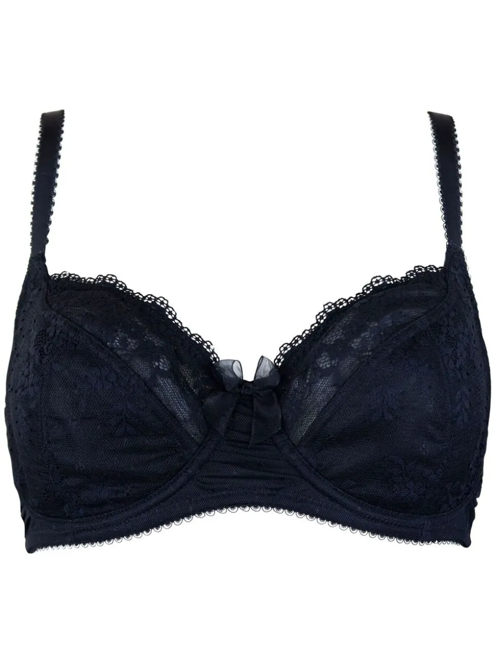 Pour Moi Black Non Padded Flora Underwired Bra