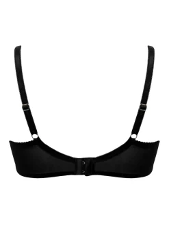 Pour Moi Black Non Padded Underwired Fleur Balconette Bra