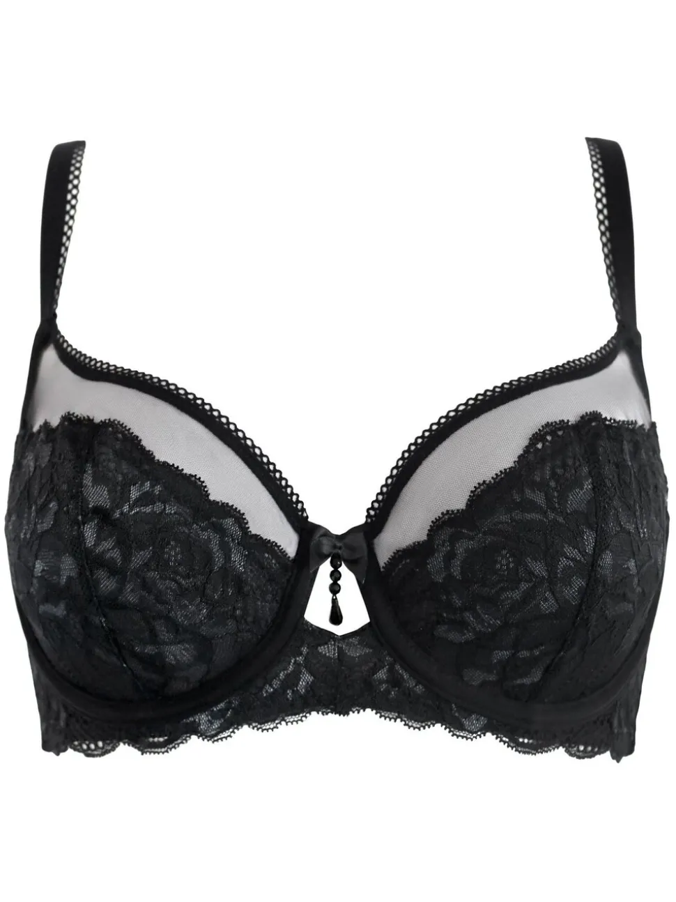 Pour Moi Black Non Padded Ooo La La Underwired Bra