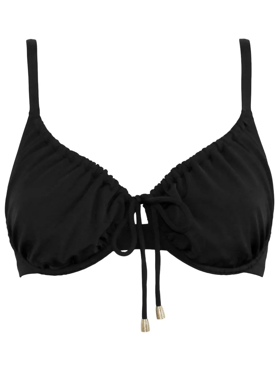 Pour Moi Black Non Padded Underwired Santa Cruz Bikini Top