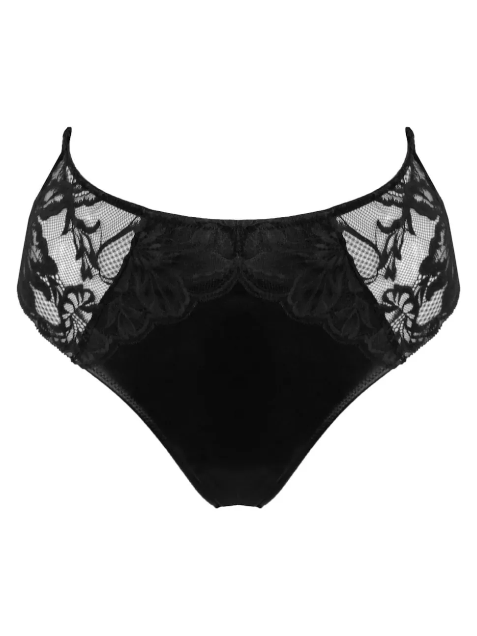 Pour Moi Black Onyx High Waist High Leg Brazillian Briefs