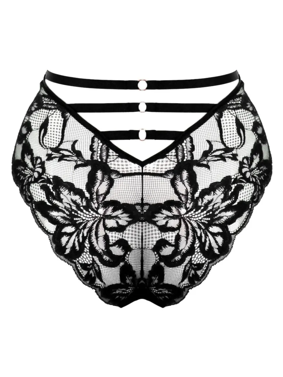 Pour Moi Black Onyx High Waist High Leg Brazillian Briefs