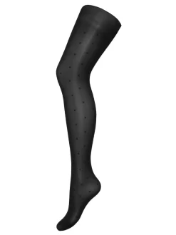 Pour Moi Black Polka Dot Luxe Pattern Tights