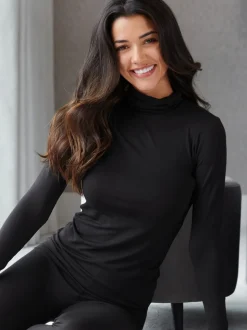 Pour Moi Black Roll Neck Second Skin Thermal