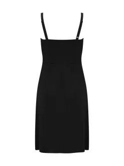 Pour Moi Black Sofa Loves Lace Knee Length Soft Jersey Chemise