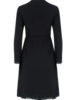 Pour Moi Black Sofa Loves Lace Jersey Wrap Gown