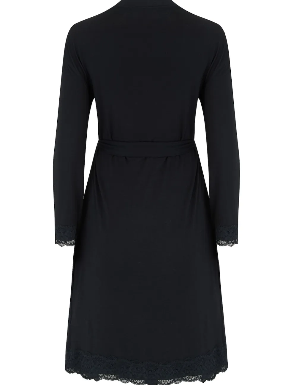 Pour Moi Black Sofa Loves Lace Jersey Wrap Gown