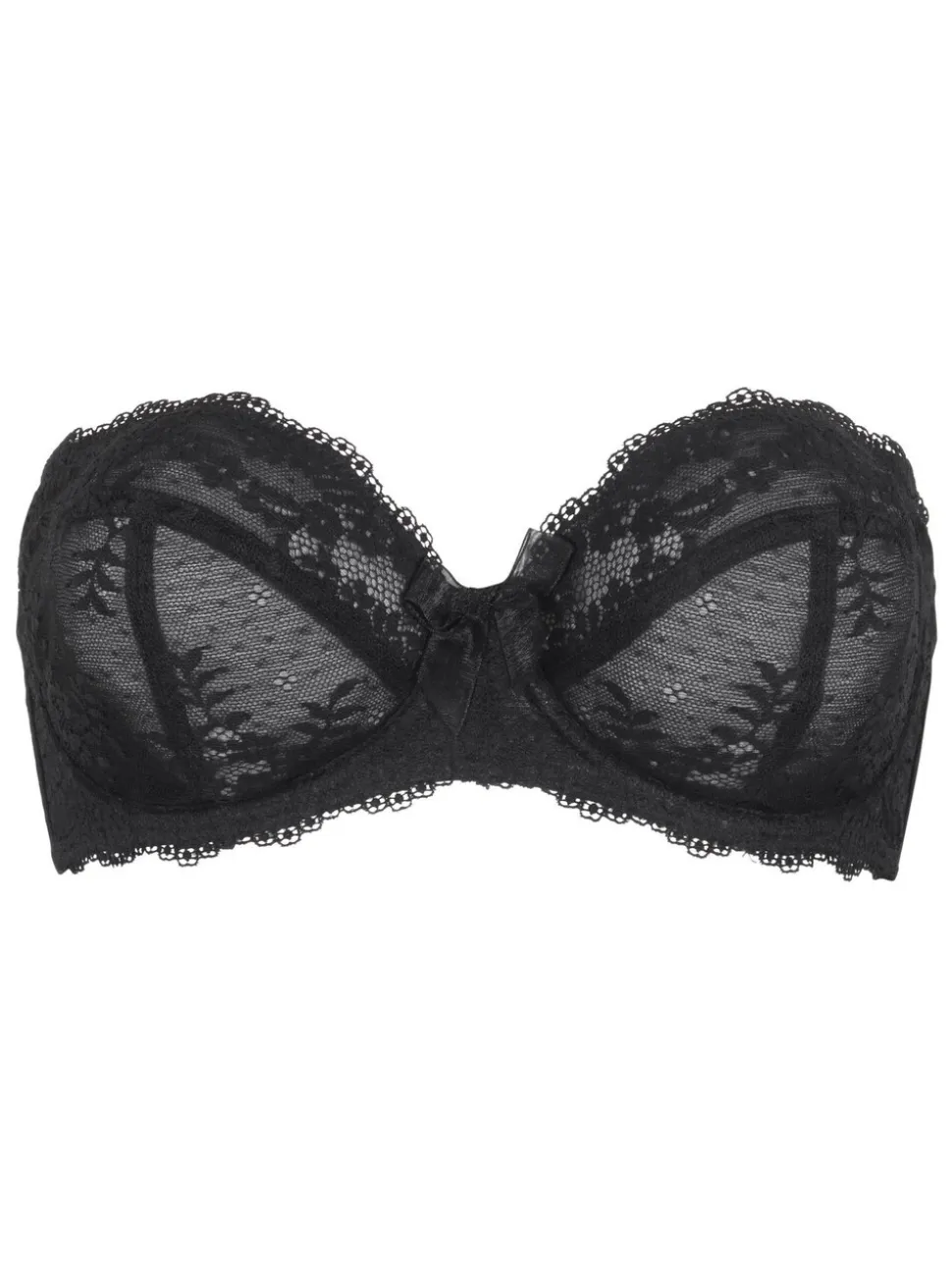 Pour Moi Black Strapless Flora Underwired Bra