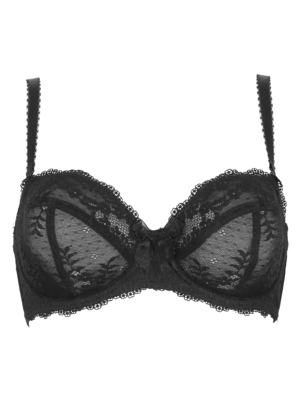 Pour Moi Black Strapless Flora Underwired Bra