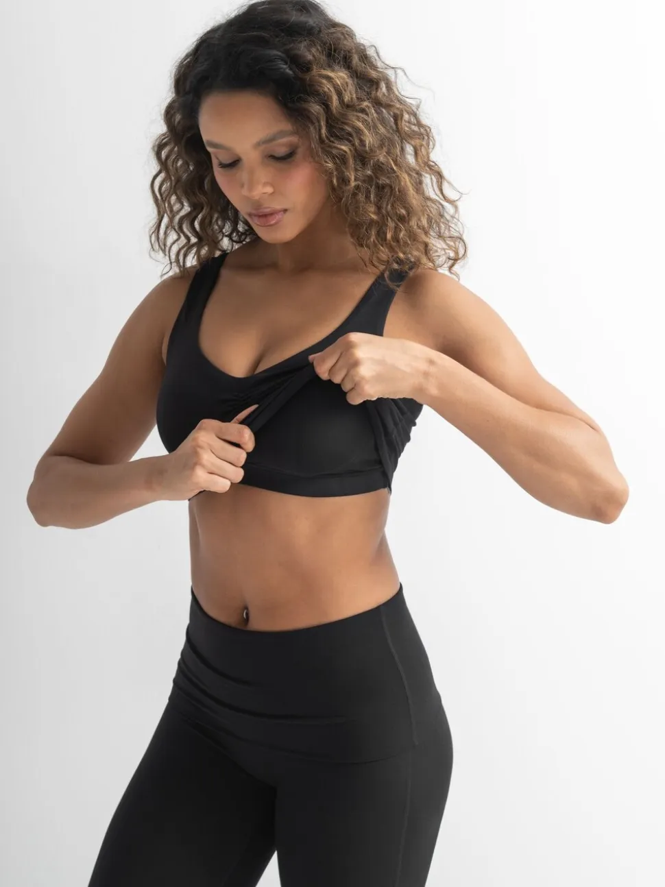 Pour Moi Black The Buttery Soft Moves With You Yoga Bra
