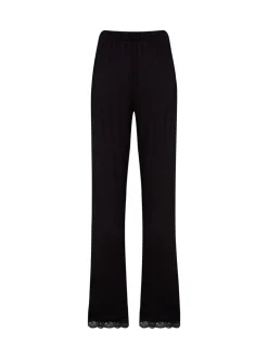 Pour Moi Black Trouser Sofa Loves Lace Soft Jersey Pyjama Bottoms