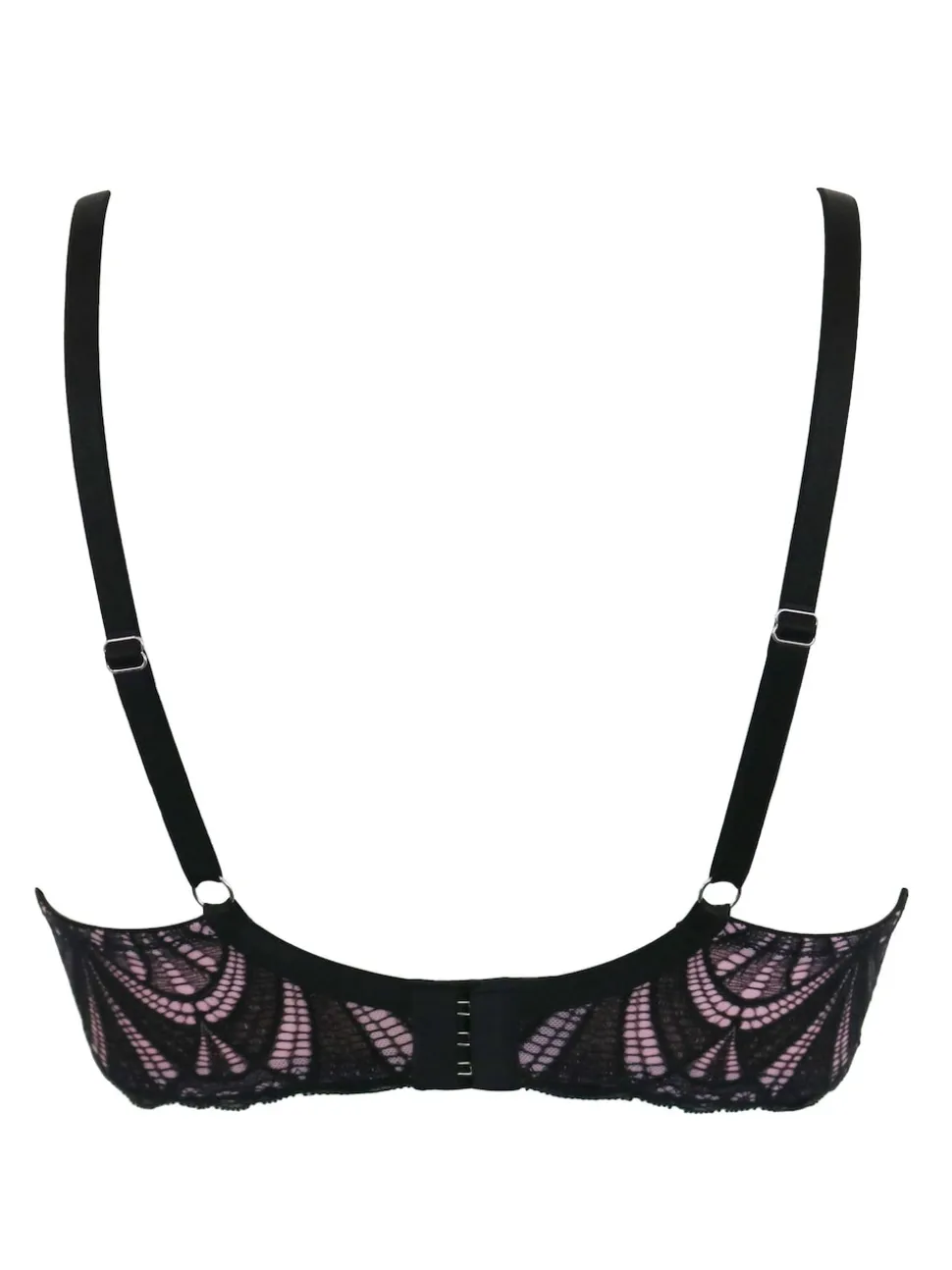 Pour Moi Black/Rose Push Up New Romance Bra