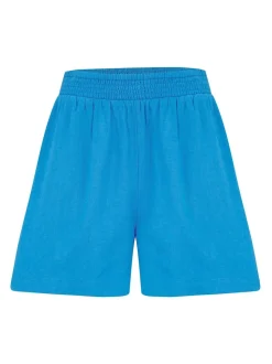 Pour Moi Blue Bree High Waist Elasticated Shorts