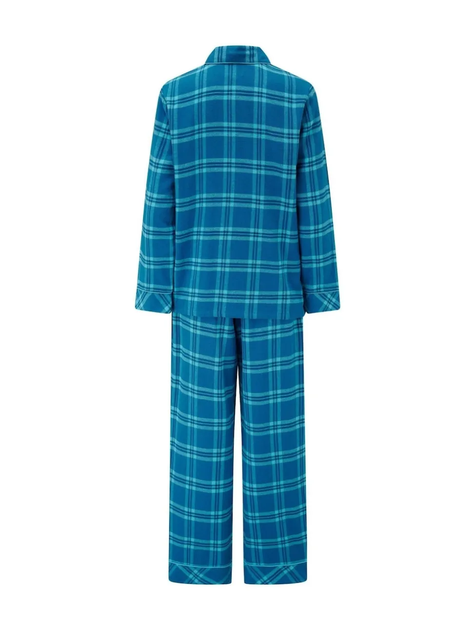 Pour Moi Blue Cosy Check Brushed Cotton Pyjamas Gift Set