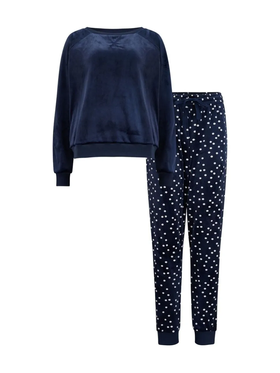 Pour Moi Blue Cosy Fleece Sweatshirt and Jogger Pyjamas Set