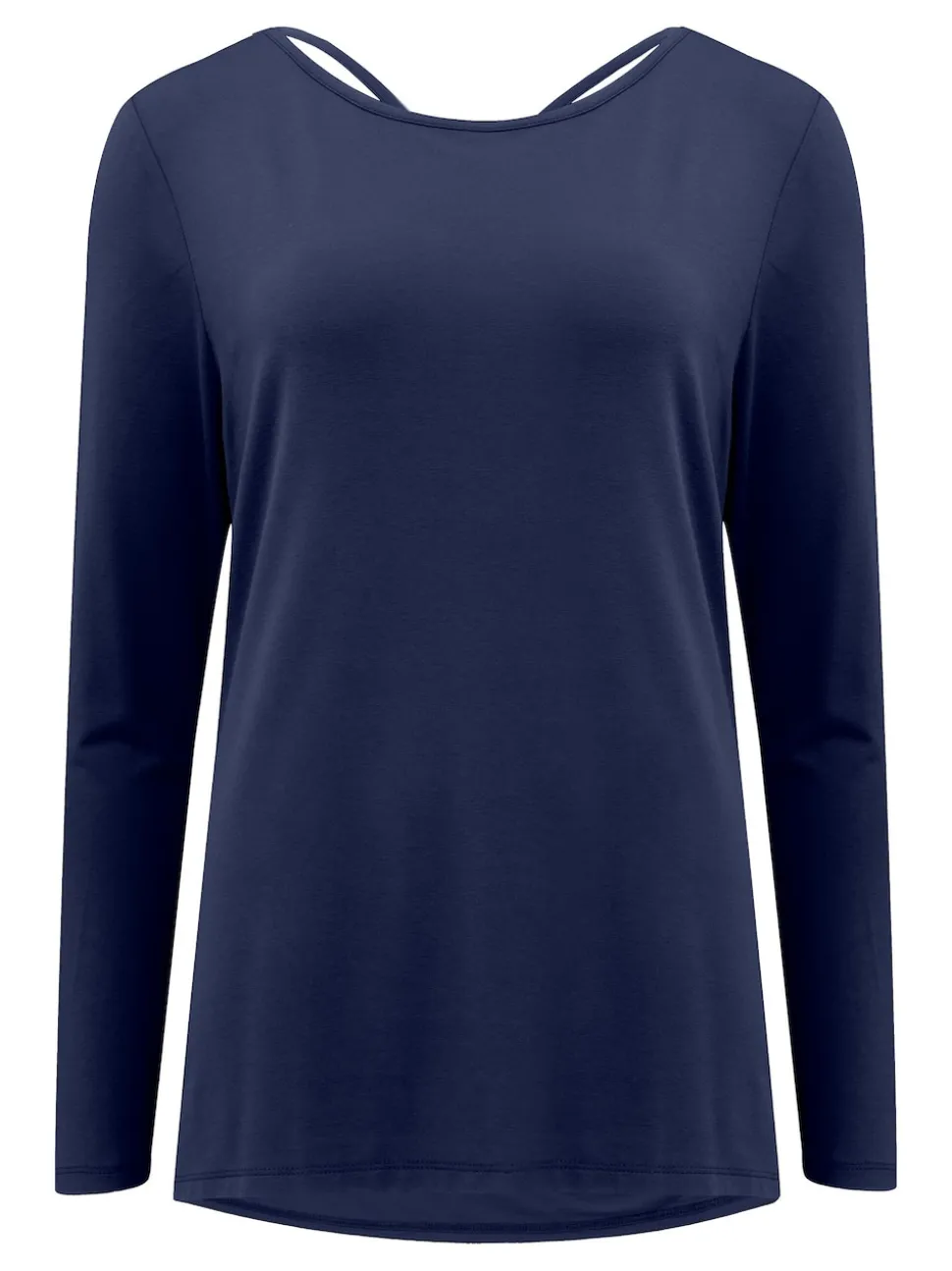 Pour Moi Blue Cross Back Jersey Yoga Top