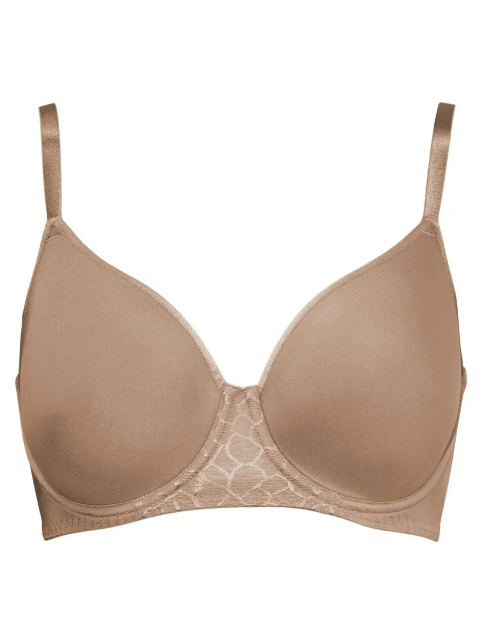 Pour Moi Brown Padded Geo Sculpt Underwired Bras