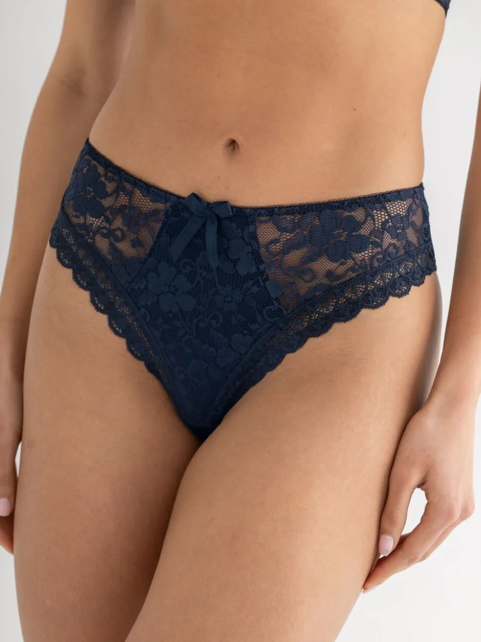 Pour Moi Dark Blue High Leg Rebel Knickers