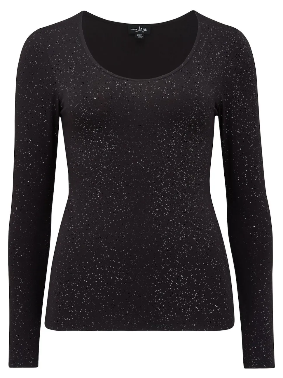Pour Moi Glittler Black Long Sleeve Second Skin Thermal