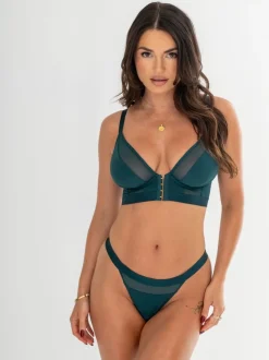Pour Moi Green India Front Fastening Underwired Bralette