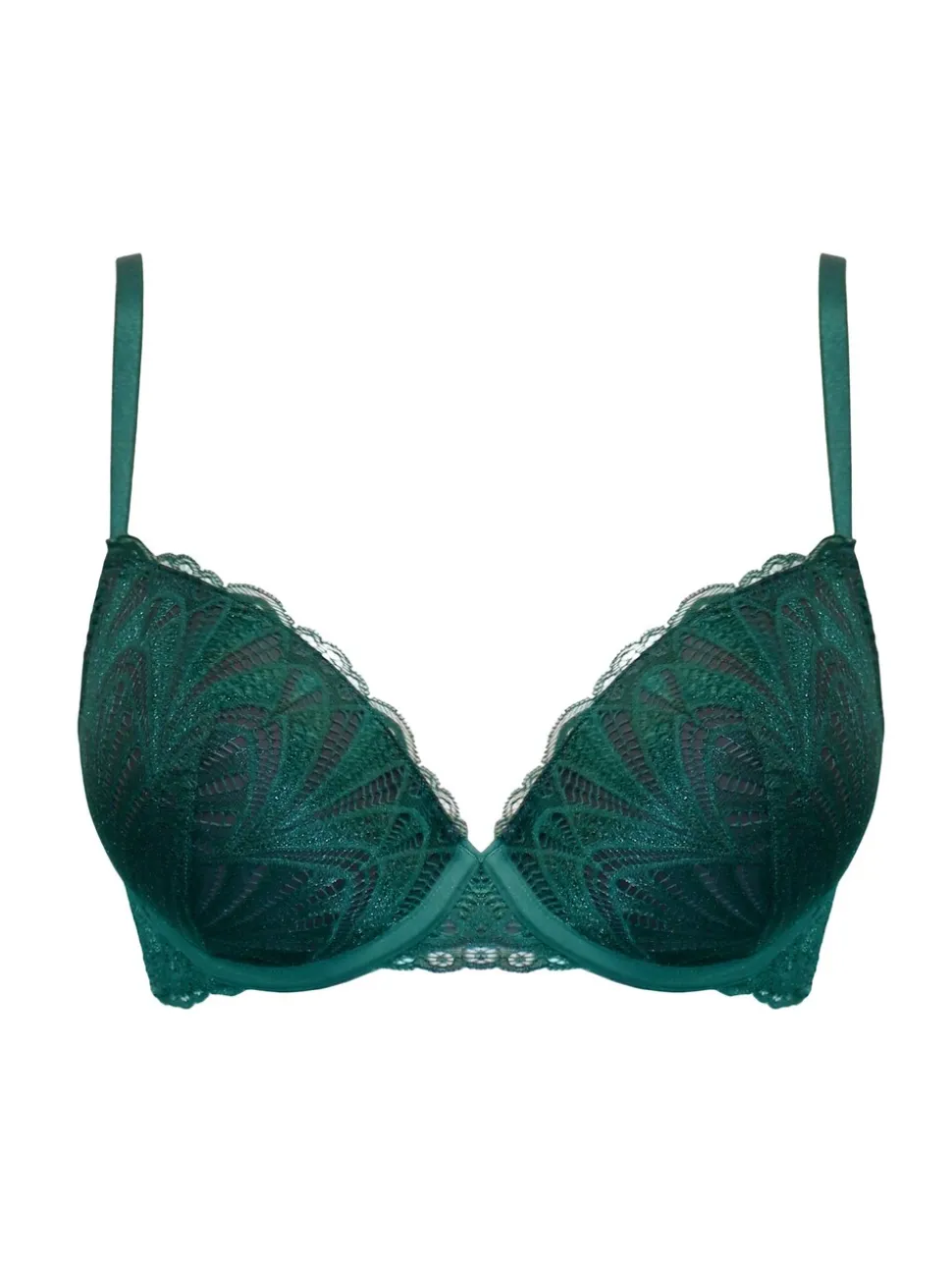 Pour Moi Green Push Up New Romance Bra
