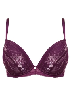 Pour Moi Magenta/Pink Padded Sonnet Two Tone Lace Bra