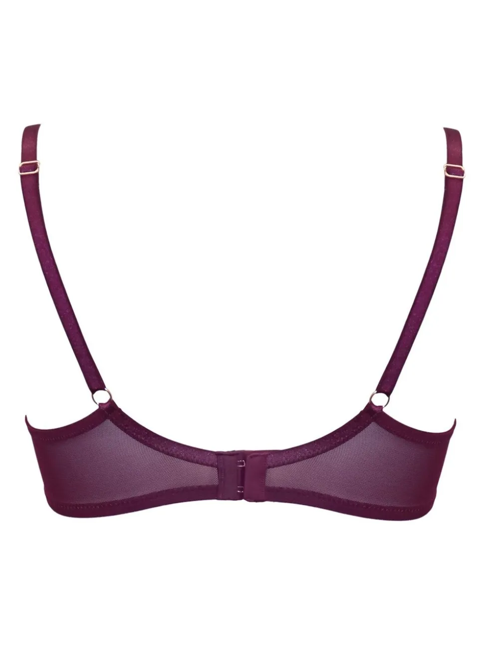 Pour Moi Magenta/Pink Padded Sonnet Two Tone Lace Bra
