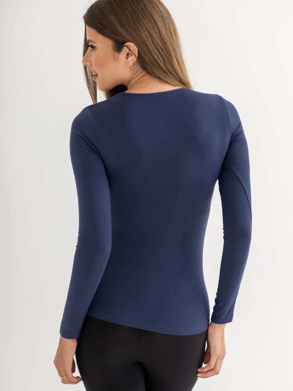 Pour Moi Navy Long Sleeve Second Skin Thermal